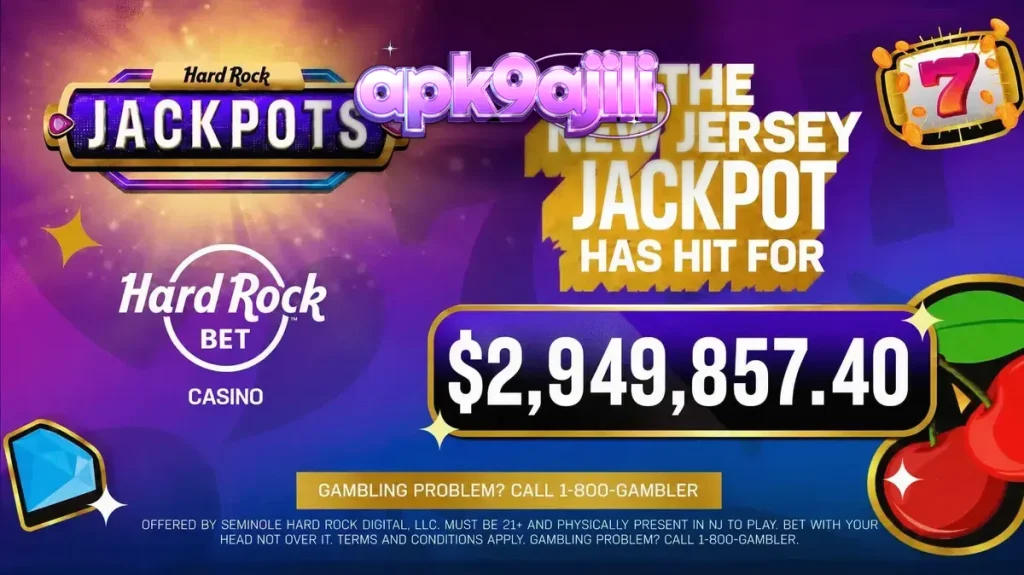 Antarmuka permainan slot online dengan simbol jackpot