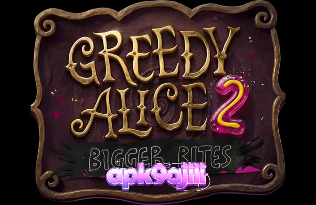 Tampilan visual slot Greedy Alice 2: Bigger Bites dengan tema steampunk yang kelam.